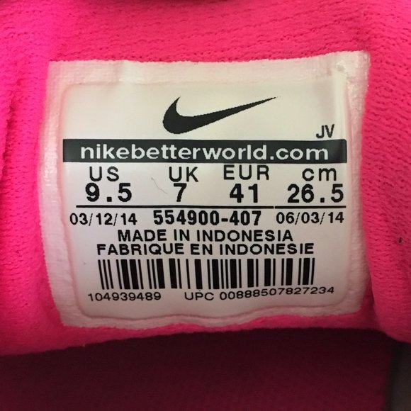 Nike Women’s Revolution 2 Running Shoes Blue/Pink 9.5 - Picture 10 of 12
